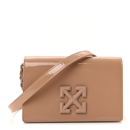 Off-White OFF WHITE Patent Jitney 0.5 Crossbody Bag Nude 1 of 9