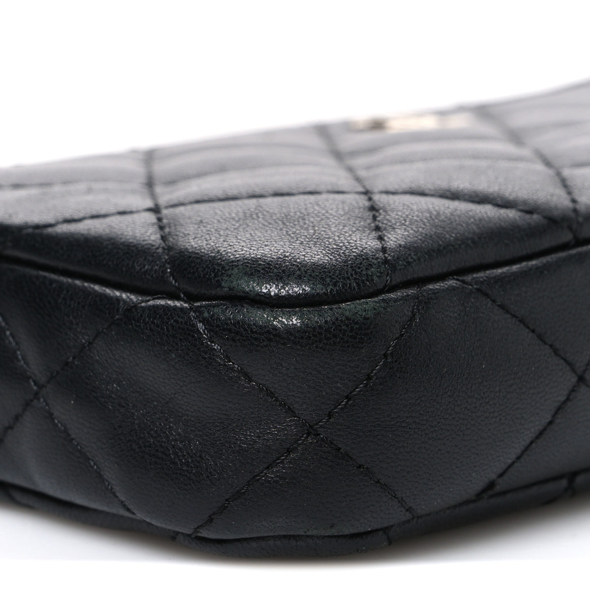 Chanel Lambskin Quilted Small Clutch With Chain Black 10 of 11