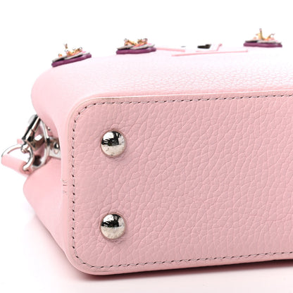Louis Vuitton Taurillon Flowers Capucines Mini Pink 6 of 9