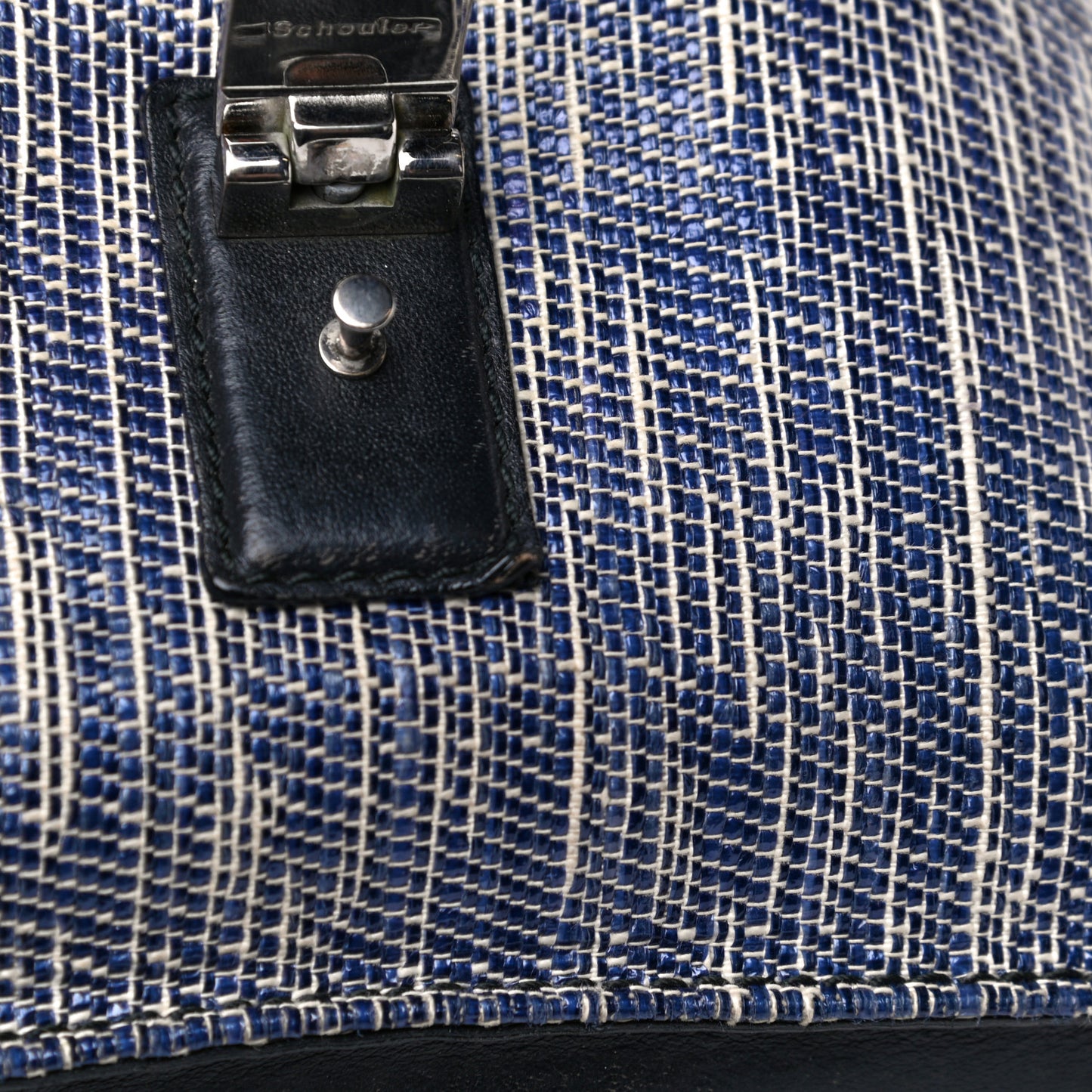 Calfskin Woven Small Lunch Bag Multicolor