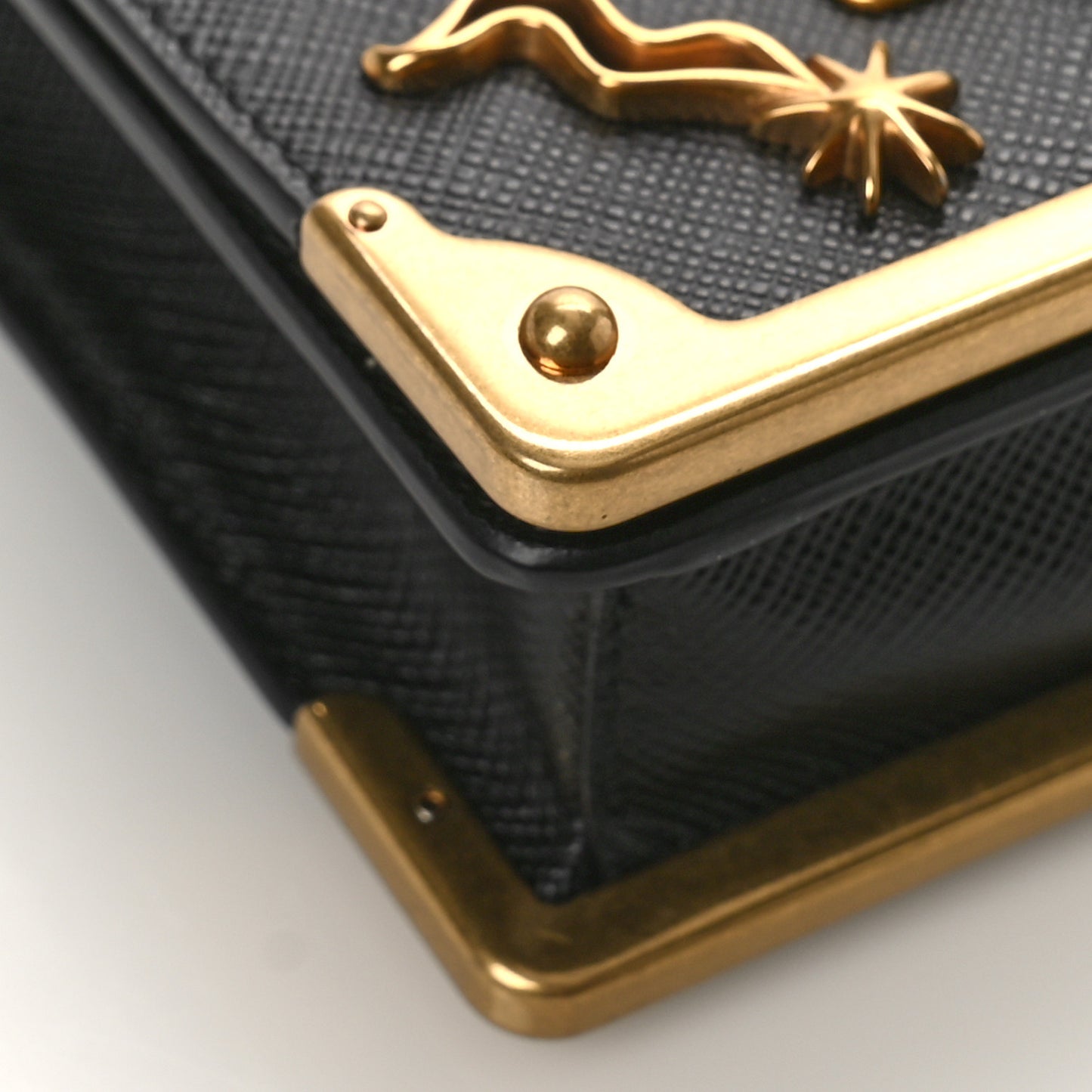 Saffiano Astrology Mini Cahier Bag Black