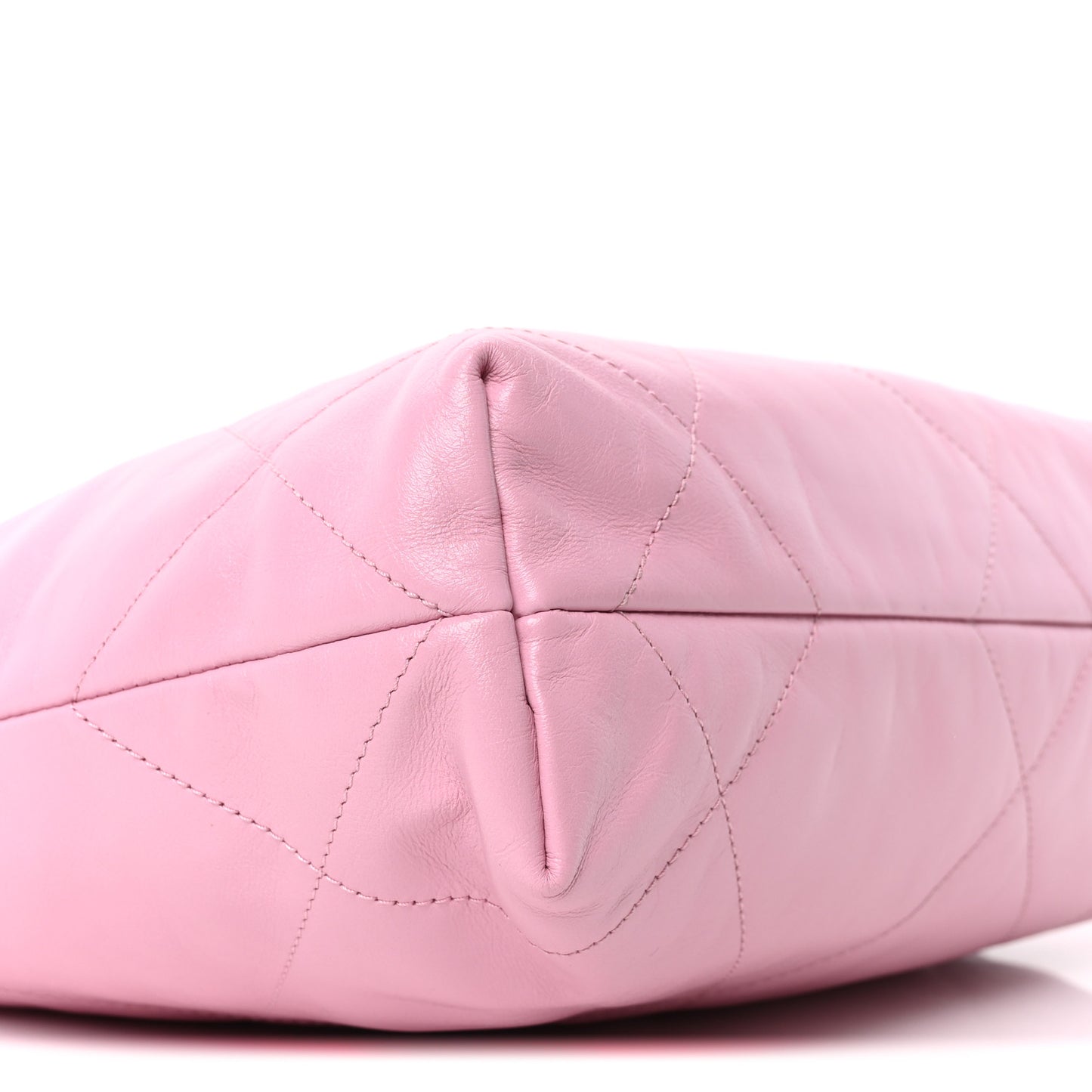 Shiny Calfskin Quilted Small Chanel 22 Dark Pink