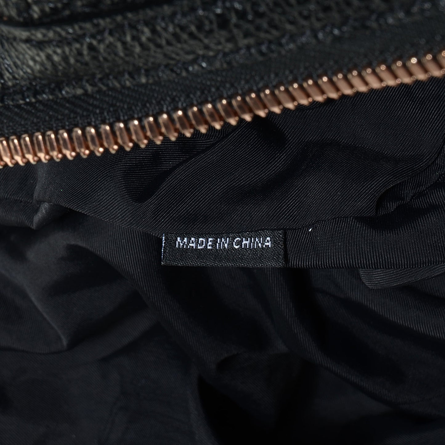 Pebbled Leather Large Emile Black with Rose Gold Hardware