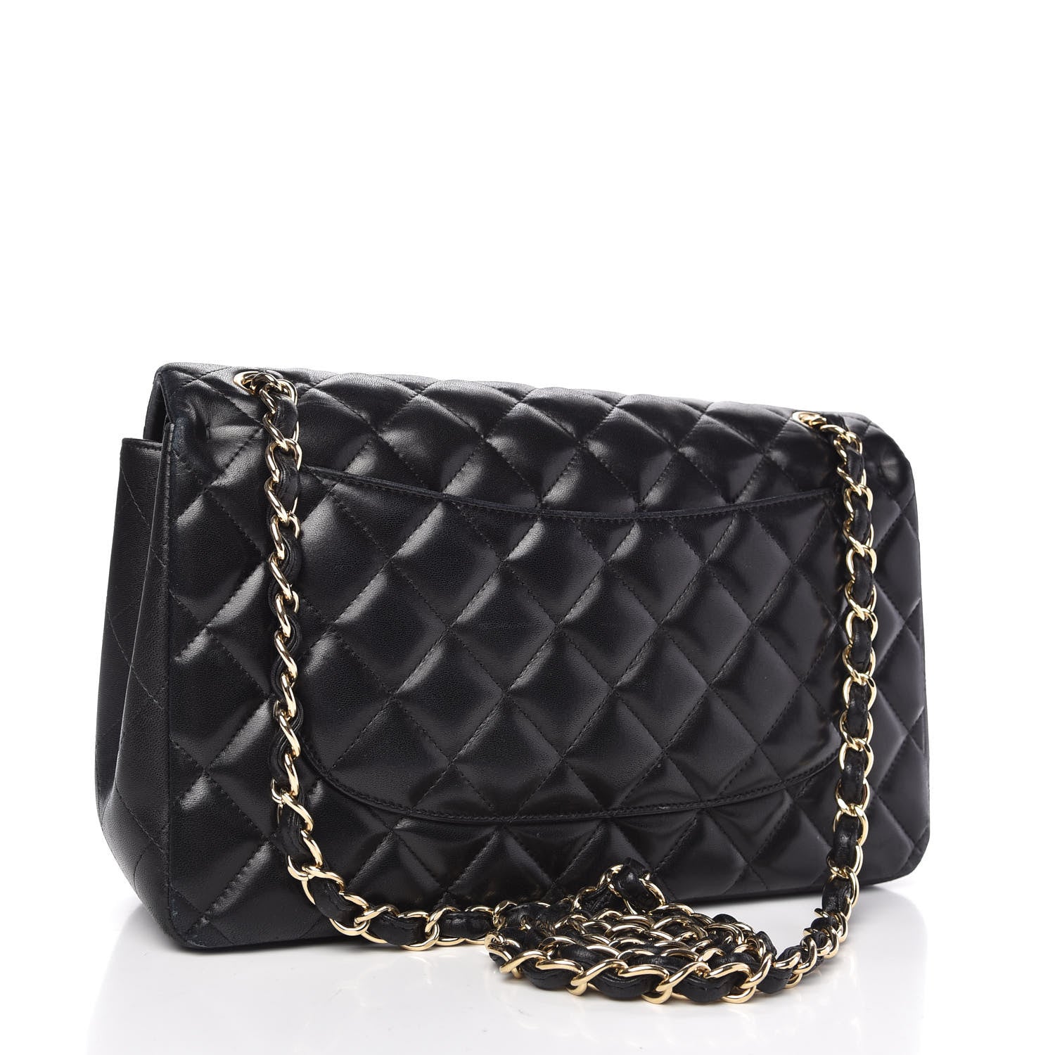 Chanel Lambskin Quilted Jumbo Double Flap Black 3 of 11