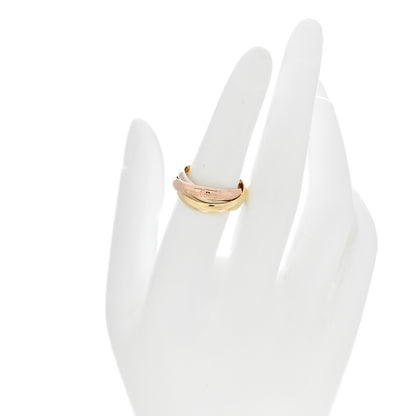 Cartier 18K Pink Yellow White Gold Classic Les Must De Cartier Trinity Ring 53 6.25 2 of 5