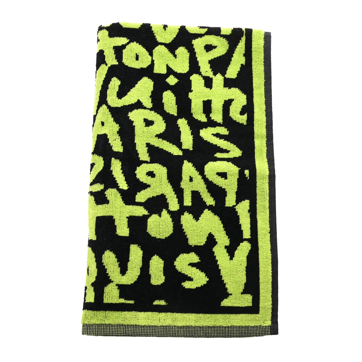 Cotton Monogram Graffiti Beach Towel Green