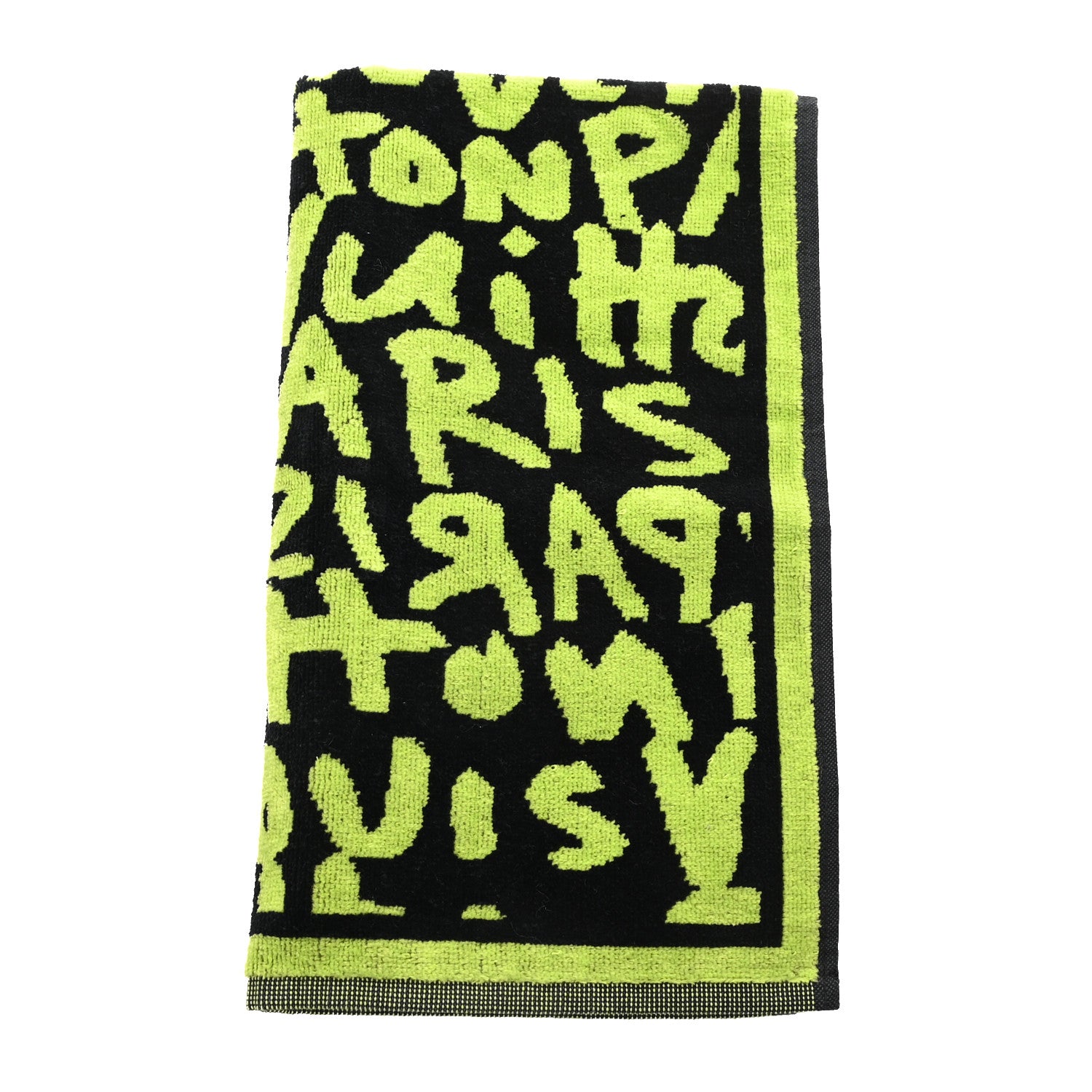 Louis Vuitton Cotton Monogram Graffiti Beach Towel Green 1 of 5