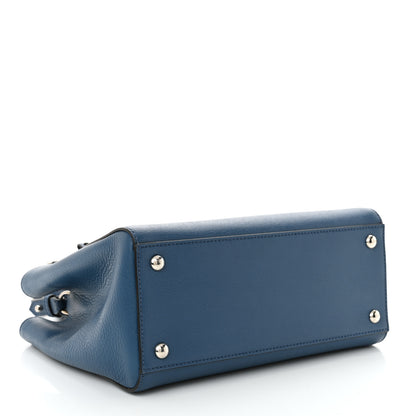 Fendi Vitello Elite Petite 2Jours Tote Blue Cobalto 4 of 9