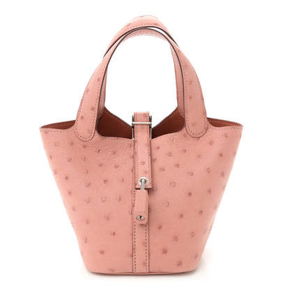 Hermes Ostrich Micro Picotin Lock Terre Cuite 1 of 11