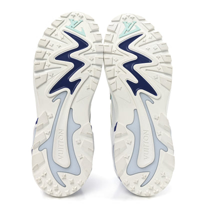 Louis Vuitton Calfskin Mesh Mens LV Runner Tatic Sneakers 11 Blue 6 of 8