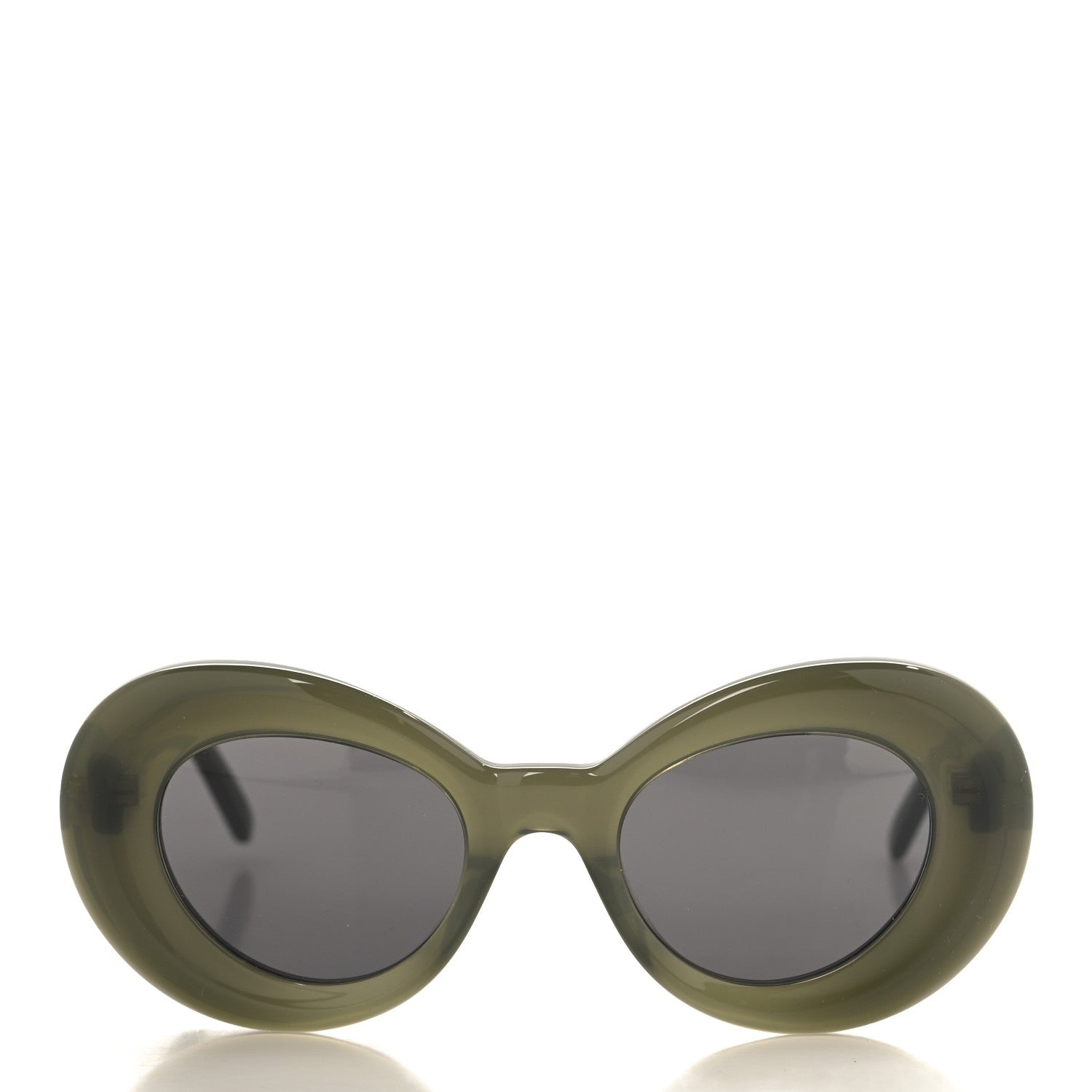 Loewe Acetate Curvy Round Sunglasses LW40112I Green 2 of 7