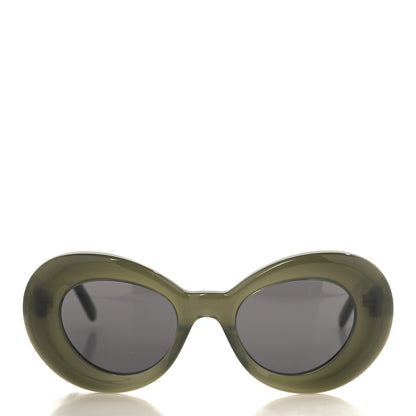 Loewe Acetate Curvy Round Sunglasses LW40112I Green 2 of 7