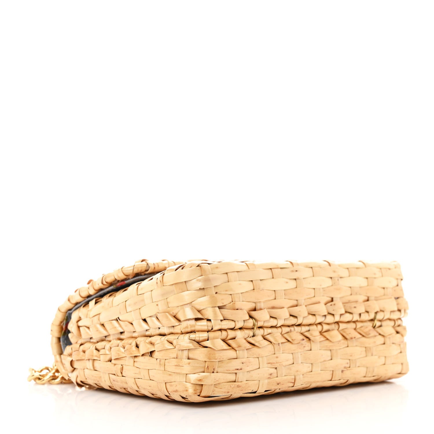 Gucci Glazed Wicker Mini Cestino Shoulder Bag Natural 8 of 20