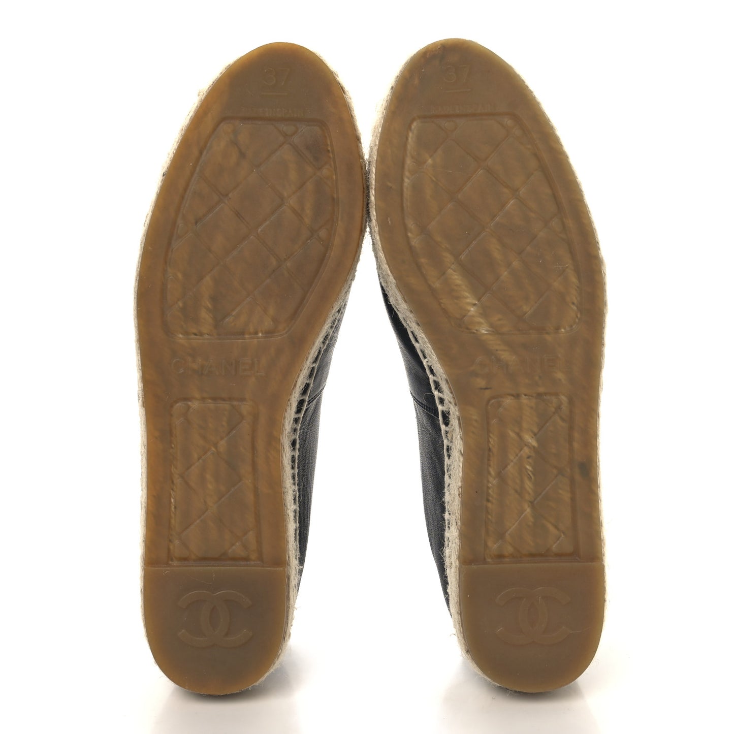 Lambskin CC Espadrilles 37 Dark Navy