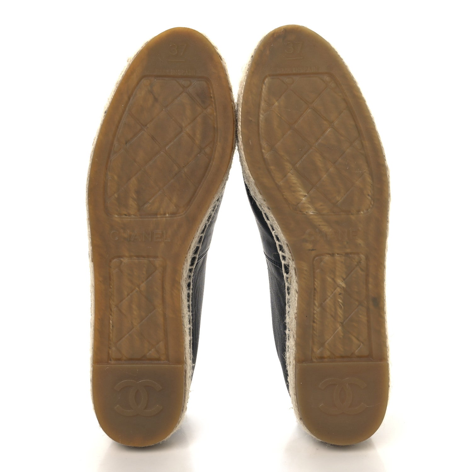 Chanel Lambskin CC Espadrilles 37 Dark Navy 6 of 11