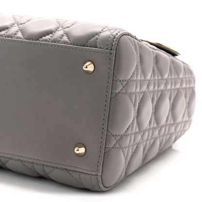 Christian Dior Lambskin Cannage Medium Lady Dior Grey 10 of 10