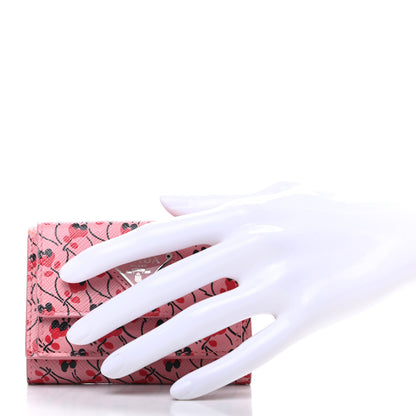 Prada Saffiano Small Ramage Tri-Fold Wallet Petalo Rosso 2 of 10