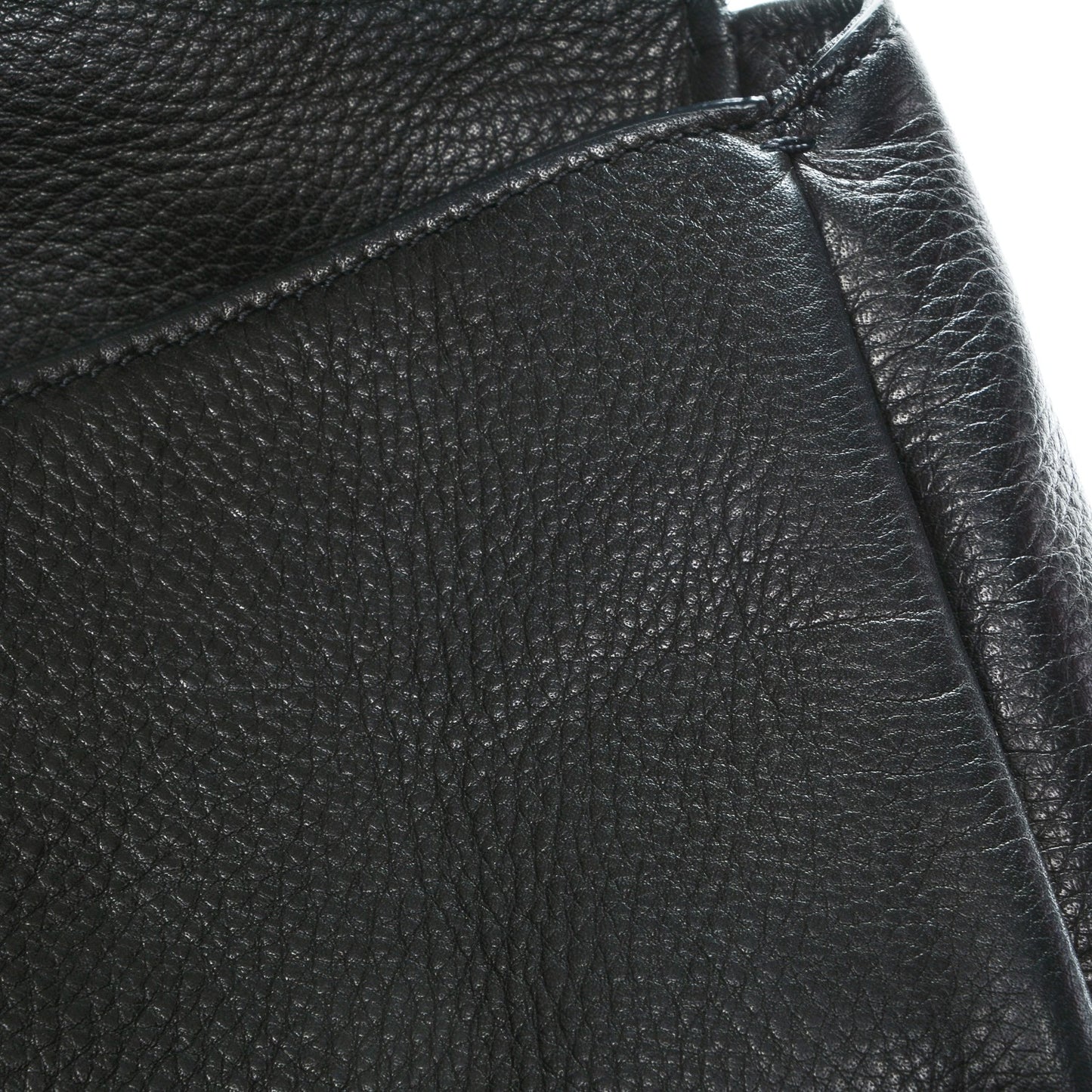 Waxy Grained Calfskin Medium Pandora Pure Flap Bag Black