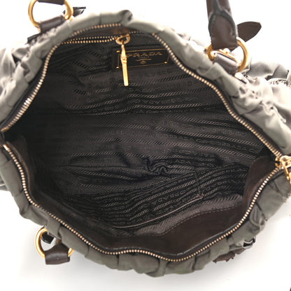 Prada Tessuto Nylon Gaufre Shopping Satchel Fumo 5 of 14