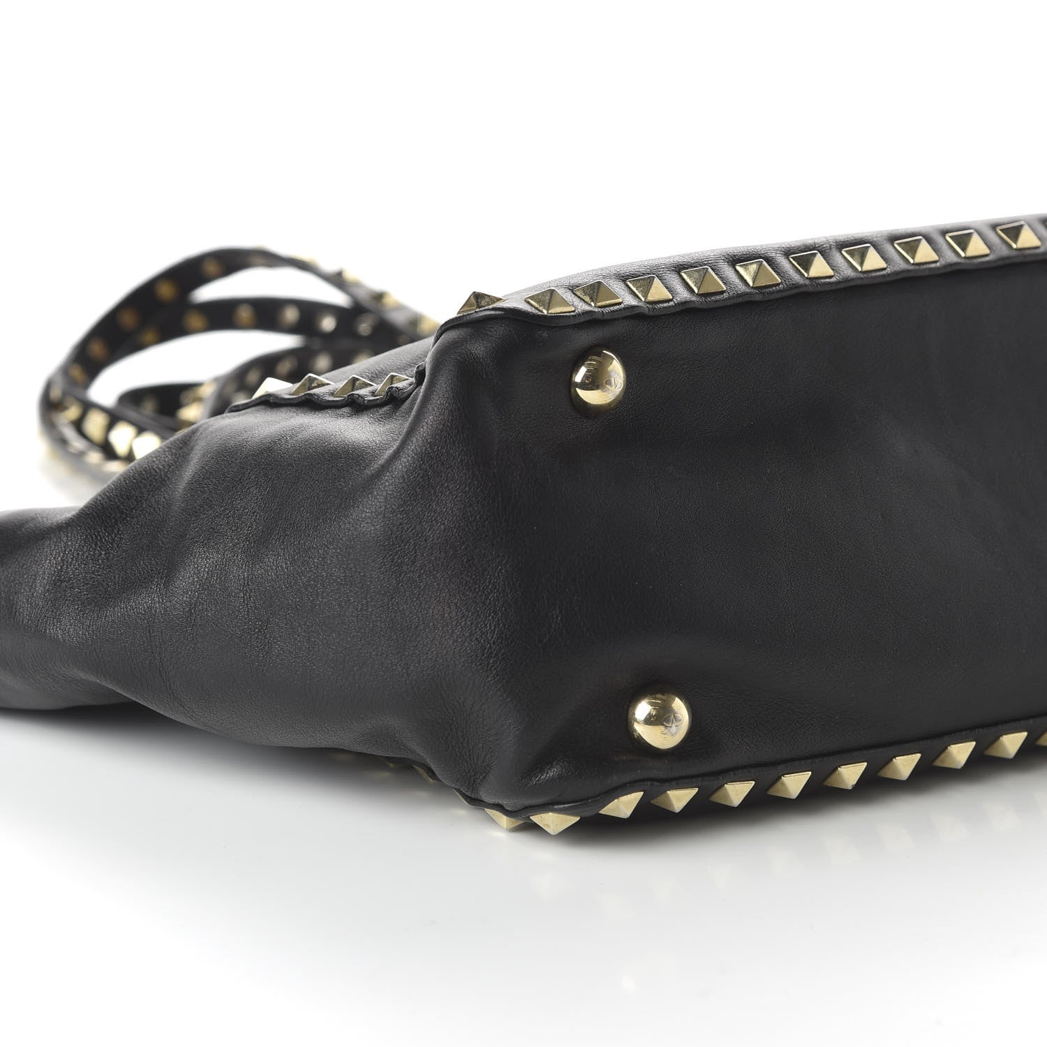Valentino Garavani Vitello Small Rockstud Tote Black 7 of 10
