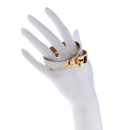 Hermes Swift Kelly Double Tour Bracelet T3 White 2 of 7
