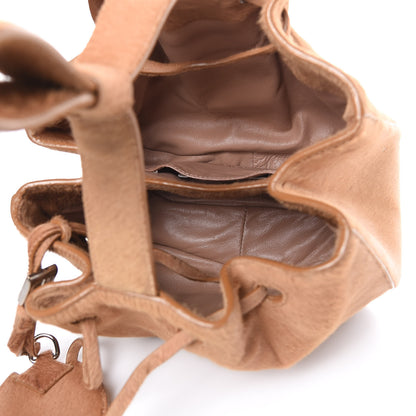 Alaia Calf Hair Bucket Bag Wristlet Camel 5 of 9