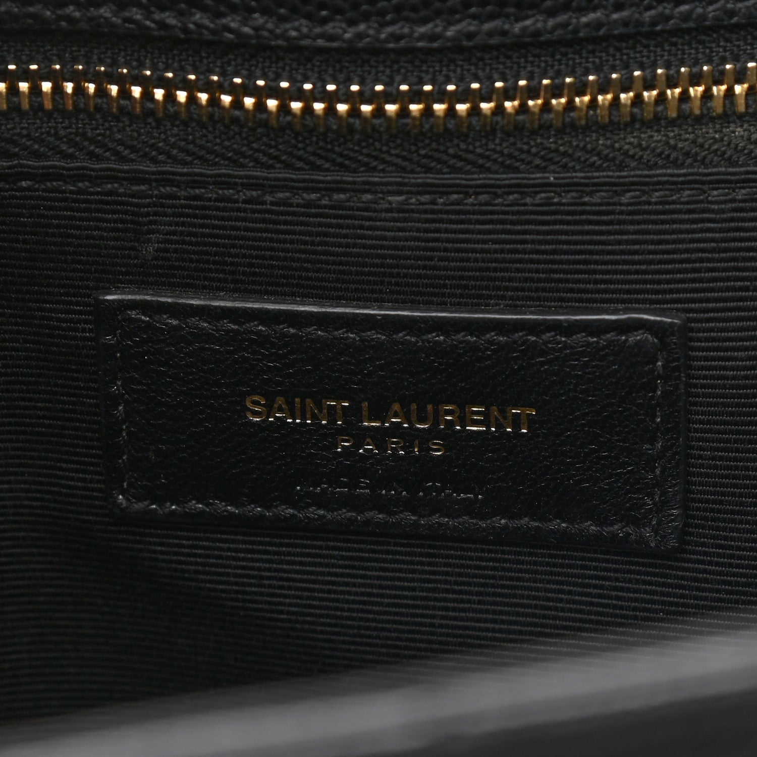 Saint Laurent Grain De Poudre Matelasse Chevron Monogram Shopping Bag Black 6 of 11