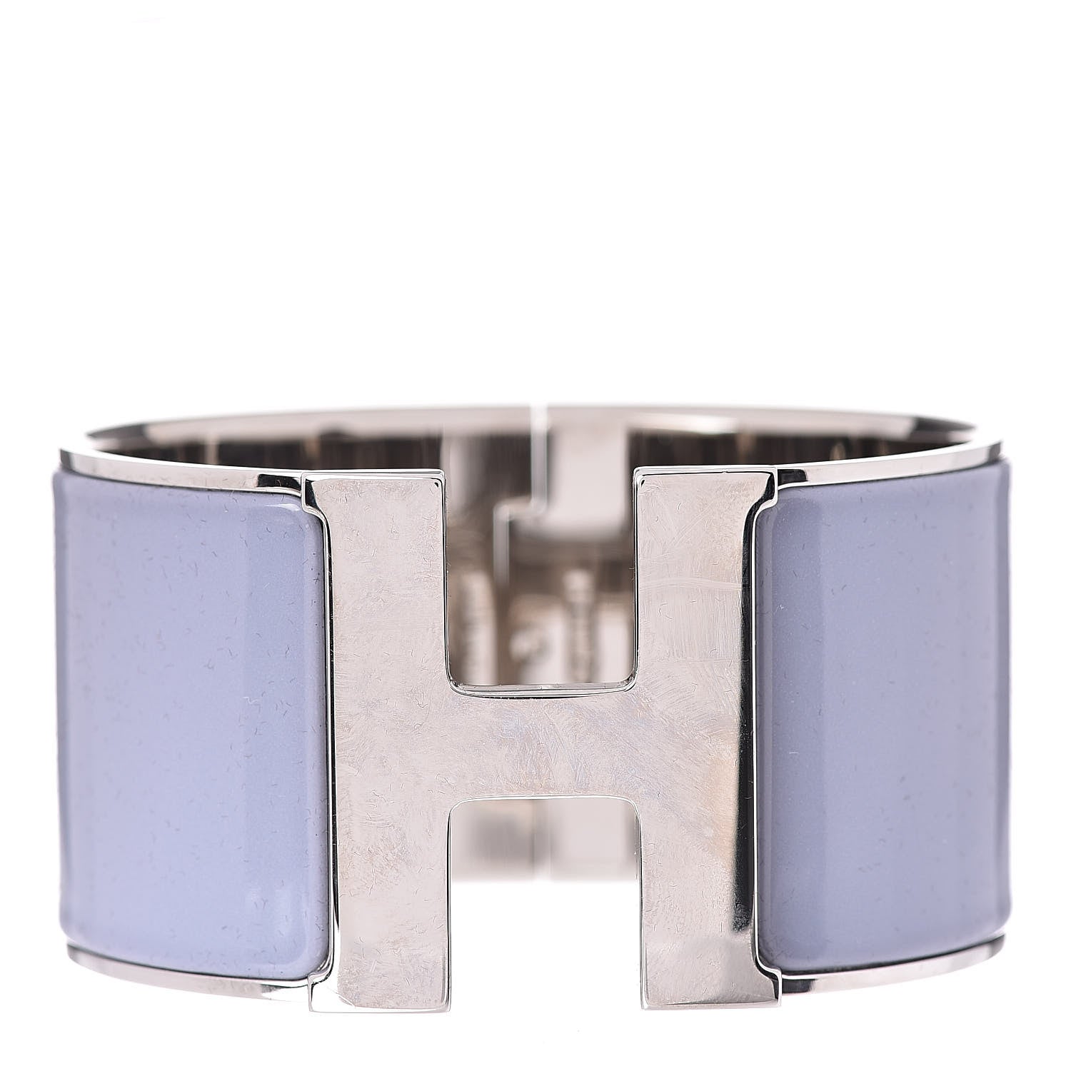 Hermes Enamel Extra Wide Clic Clac H Bracelet GM Parme 1 of 4