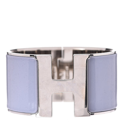 Hermes Enamel Extra Wide Clic Clac H Bracelet GM Parme 1 of 4