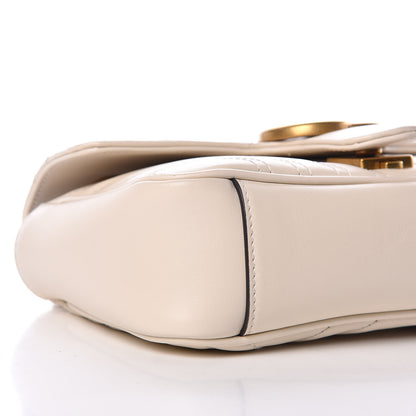 Gucci Calfskin Matelasse Mini GG Marmont Shoulder Bag White 5 of 10