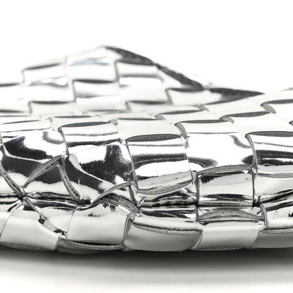 Bottega Veneta Mirror Laminated Nappa Intrecciato Mini Sardine Bag Silver 7 of 8