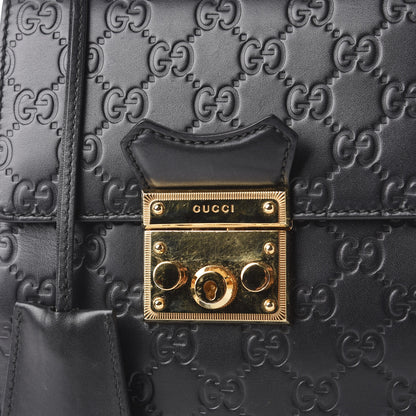 Gucci Guccissima Signature Padlock Backpack Black 9 of 9