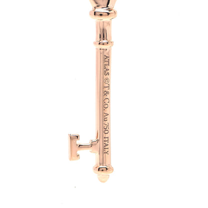 Tiffany 18K Rose Gold Diamond Atlas Key Pendant 3 of 3