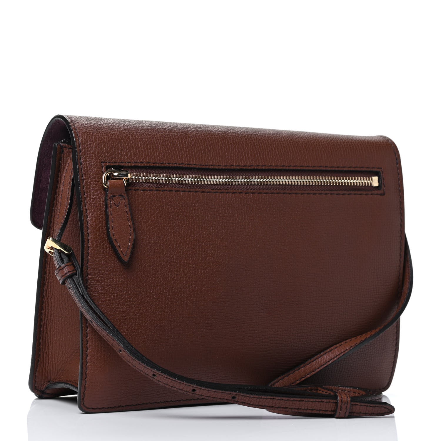 Burberry Derby Calfskin House Check Small Macken Crossbody Bag Tan 2 of 4