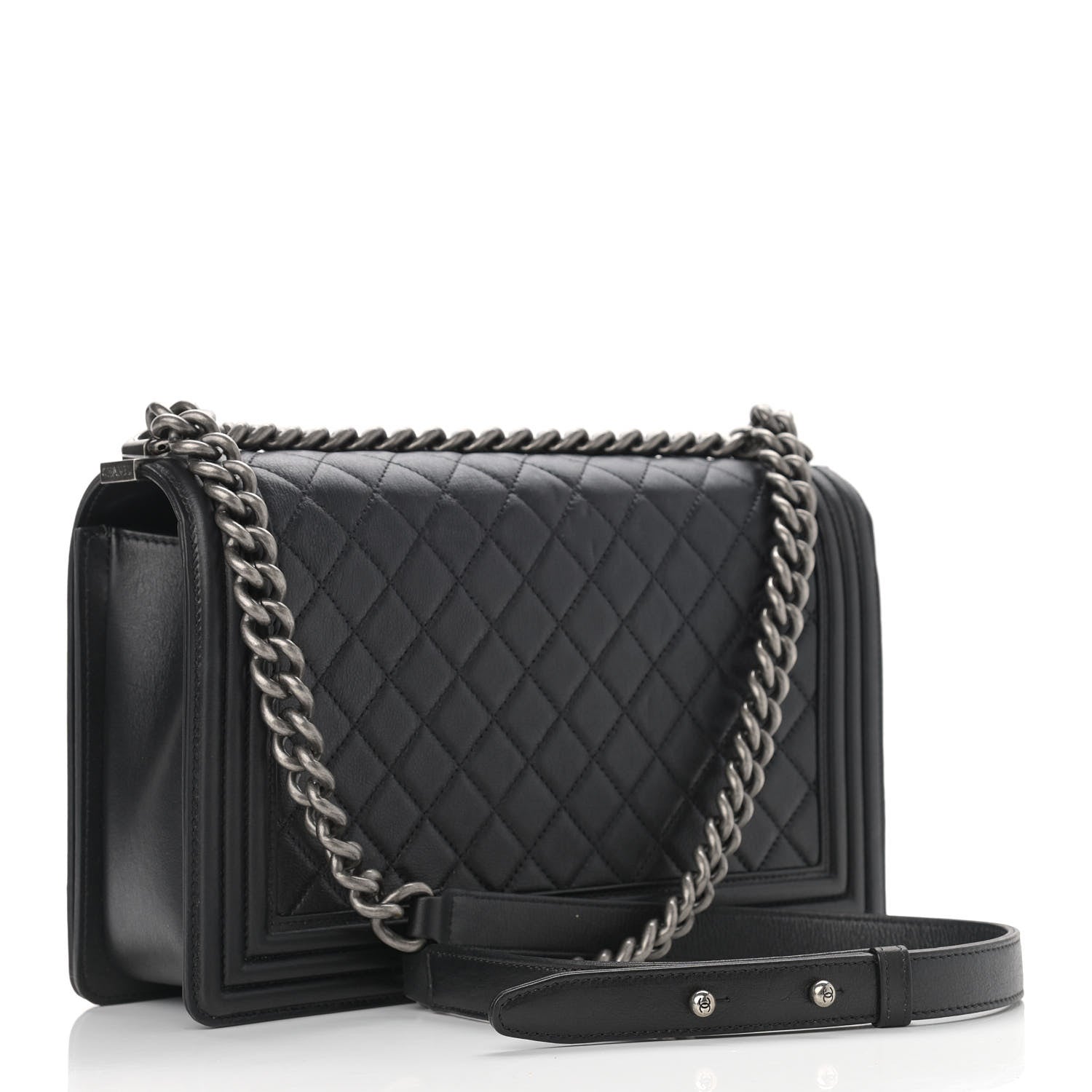 Chanel Calfskin Quilted New Medium Boy Flap Black 2 of 9