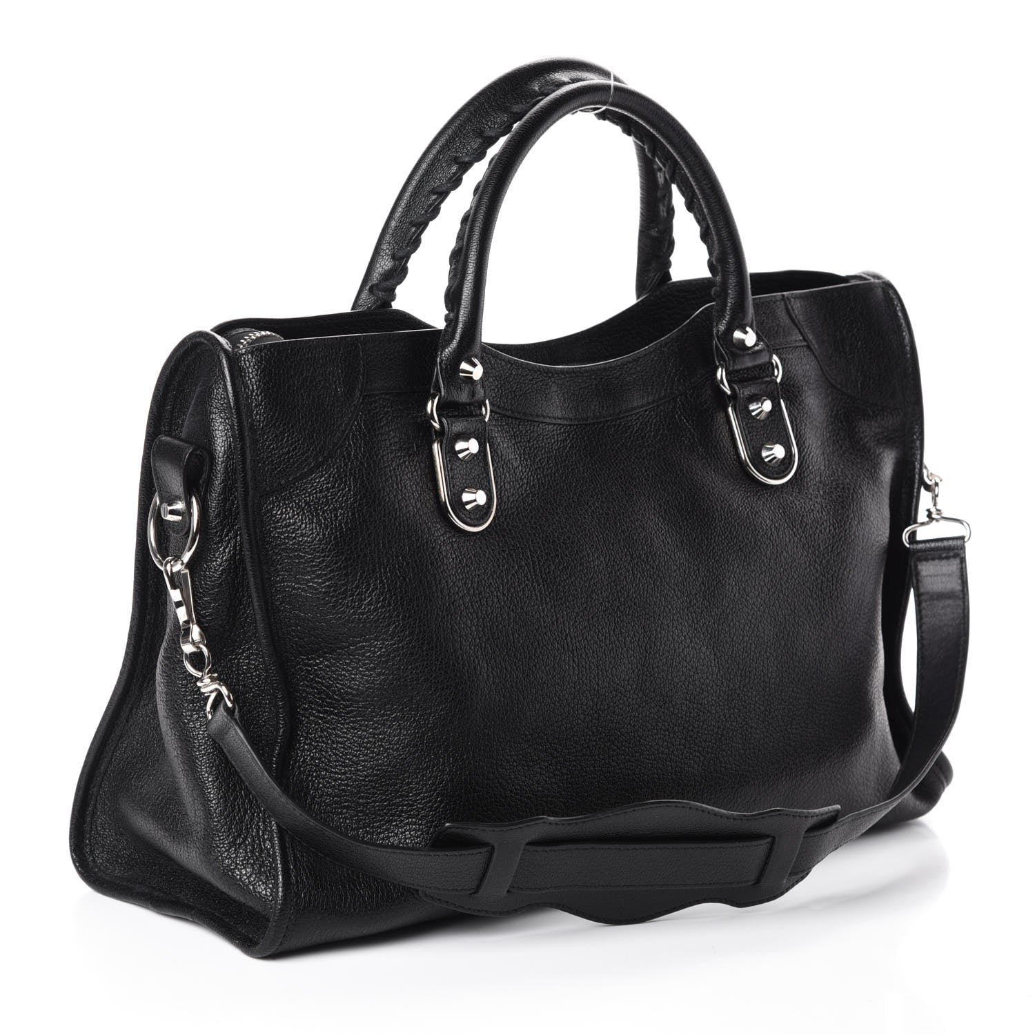 Balenciaga Chevre Silver Metallic Edge Hardware City Black 3 of 9