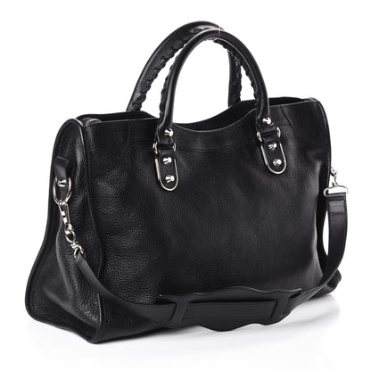 Balenciaga Chevre Silver Metallic Edge Hardware City Black 3 of 9