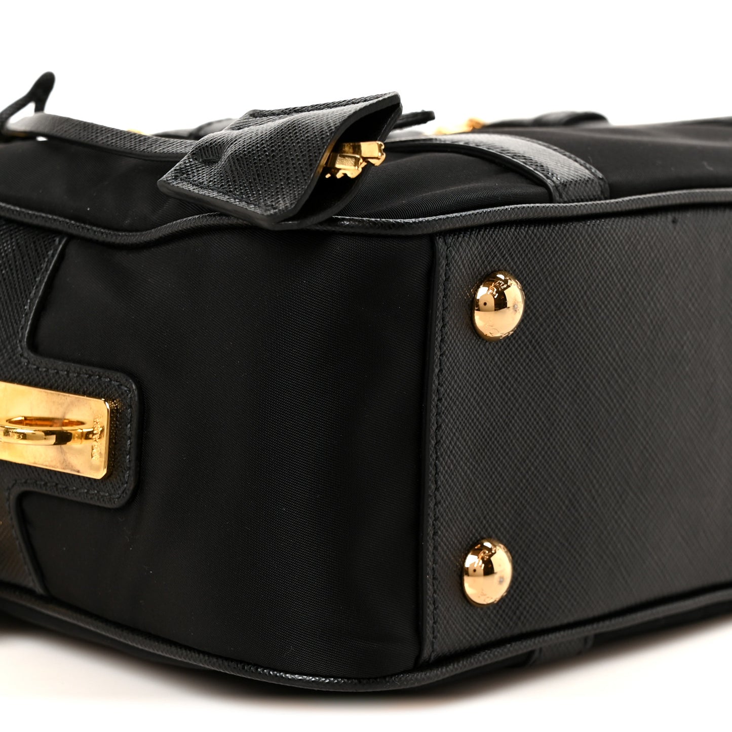 Tessuto Nylon Saffiano Bauletto Black