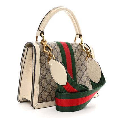 Gucci GG Supreme Monogram Small Queen Margaret Top Handle Bag White 3 of 13