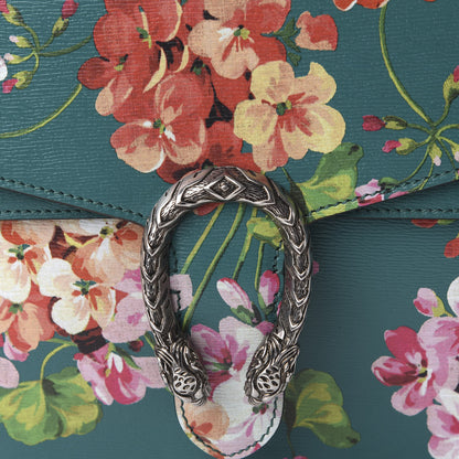 Gucci Calfskin Blooms Print Medium Dionysus Shoulder Bag Bright Emerald Multicolor 10 of 10