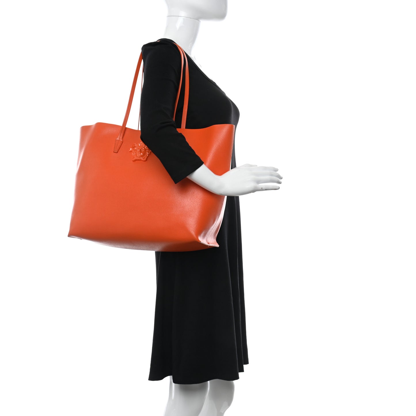 Saffiano Palazzo Medusa Tote Orange