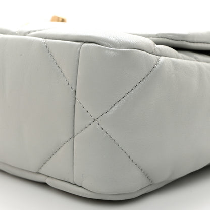 Chanel Lambskin Quilted Medium Chanel 19 Flap Light Blue 10 of 10
