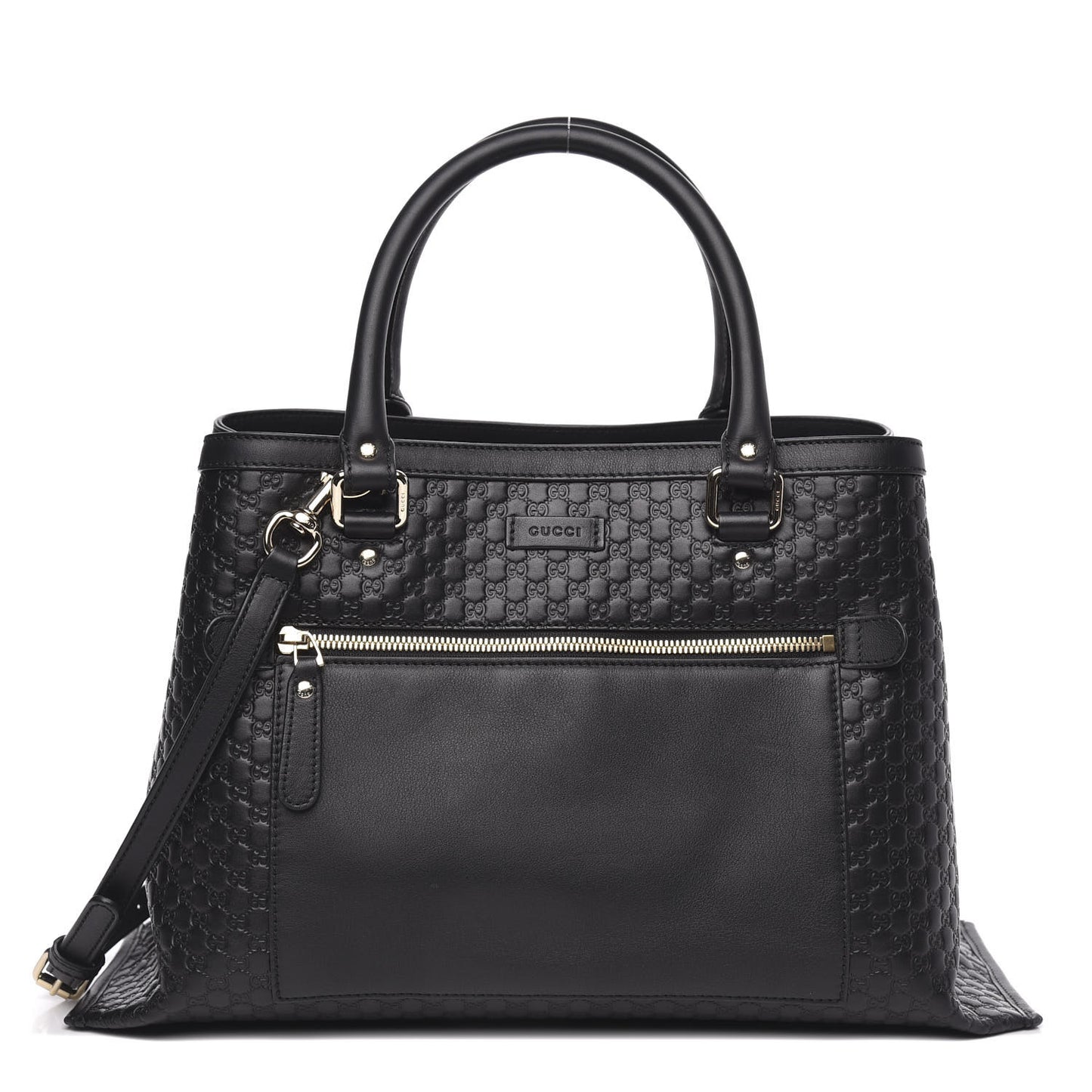 Soft Microguccissima Medium Tote Black