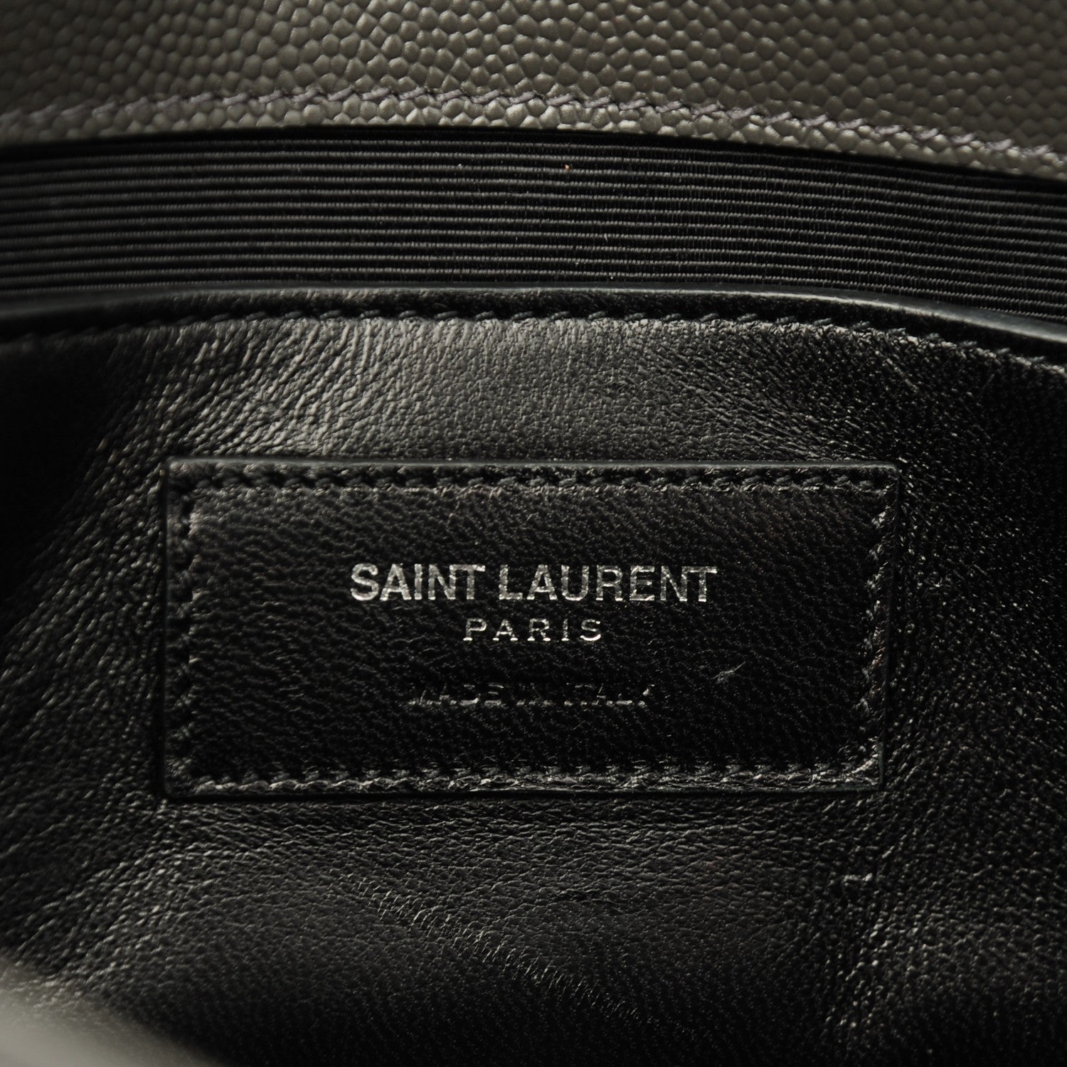 Saint Laurent Grain De Poudre Medium Classic Monogram Kate Satchel Coal 6 of 7