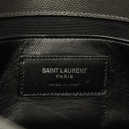 Saint Laurent Grain De Poudre Medium Classic Monogram Kate Satchel Coal 6 of 7