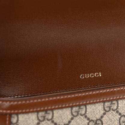 Gucci GG Supreme Monogram Web Mini Horsebit 1955 Shoulder Bag Beige Brown Sugar 11 of 11