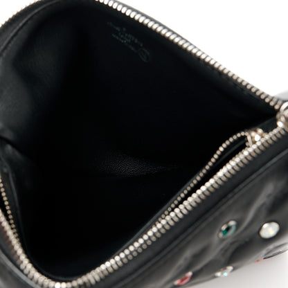 Louis Vuitton Lambskin Monogram Crystal Embossed Embellished Coussin BB Black 6 of 13