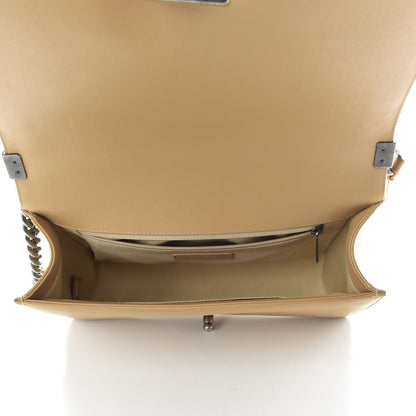 Chanel Calfskin Chevron New Medium Boy Flap Beige 5 of 10