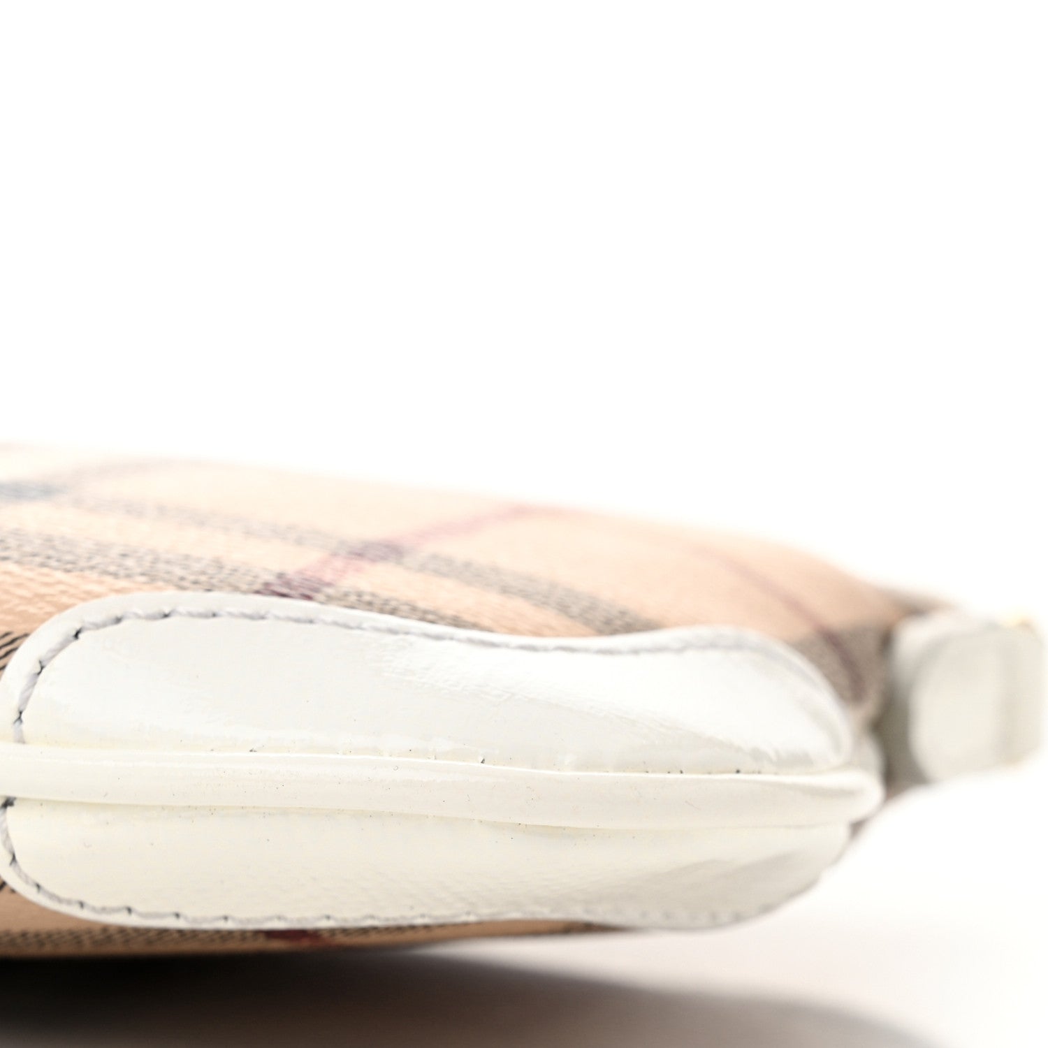 Burberry Haymarket Check Small Peyton Crossbody Clutch Bag White 10 of 10