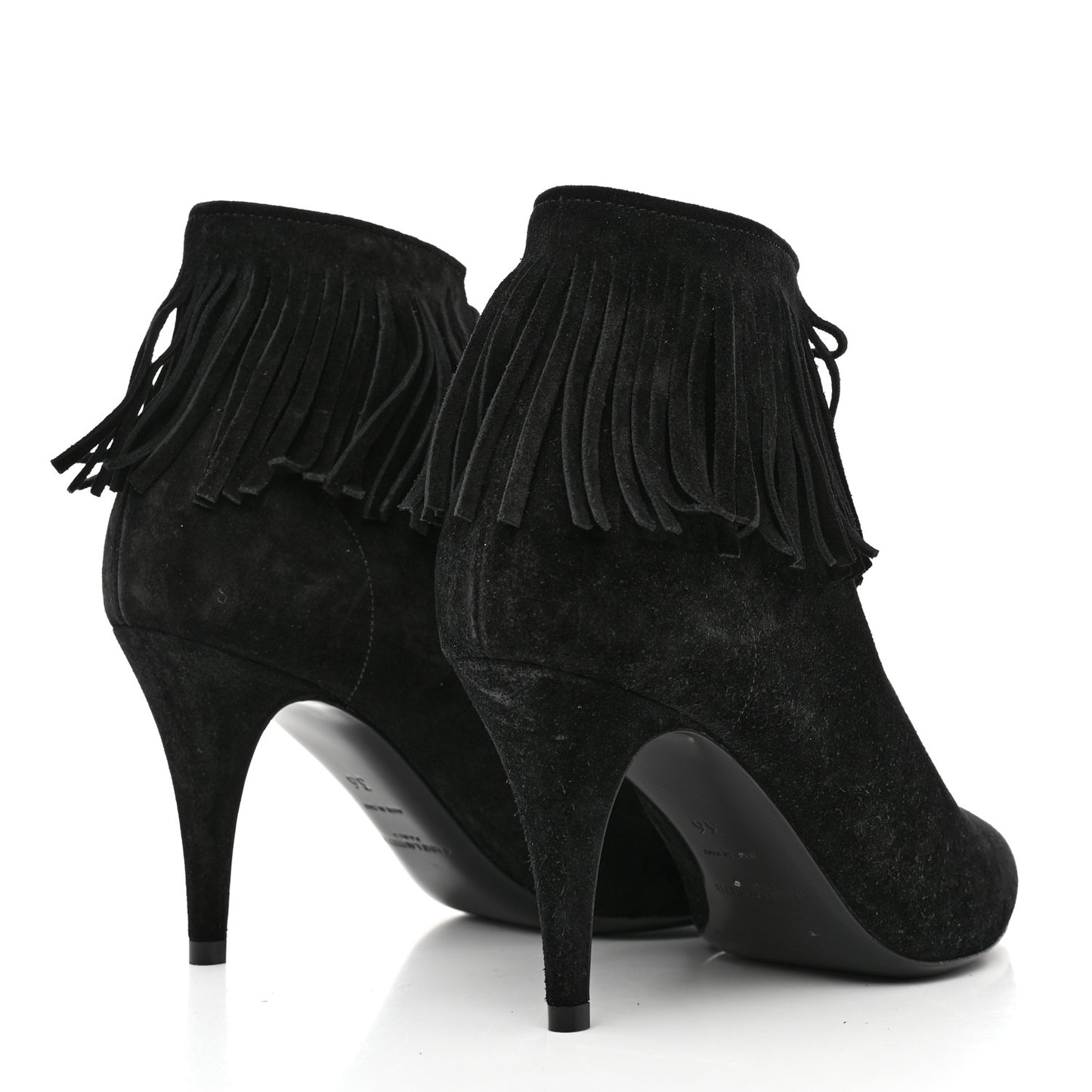Suede Fringe Otterproof Light Anita 85 Ankle Boots 36 Black